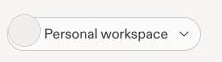 Workspace selector labeled Personal workspace