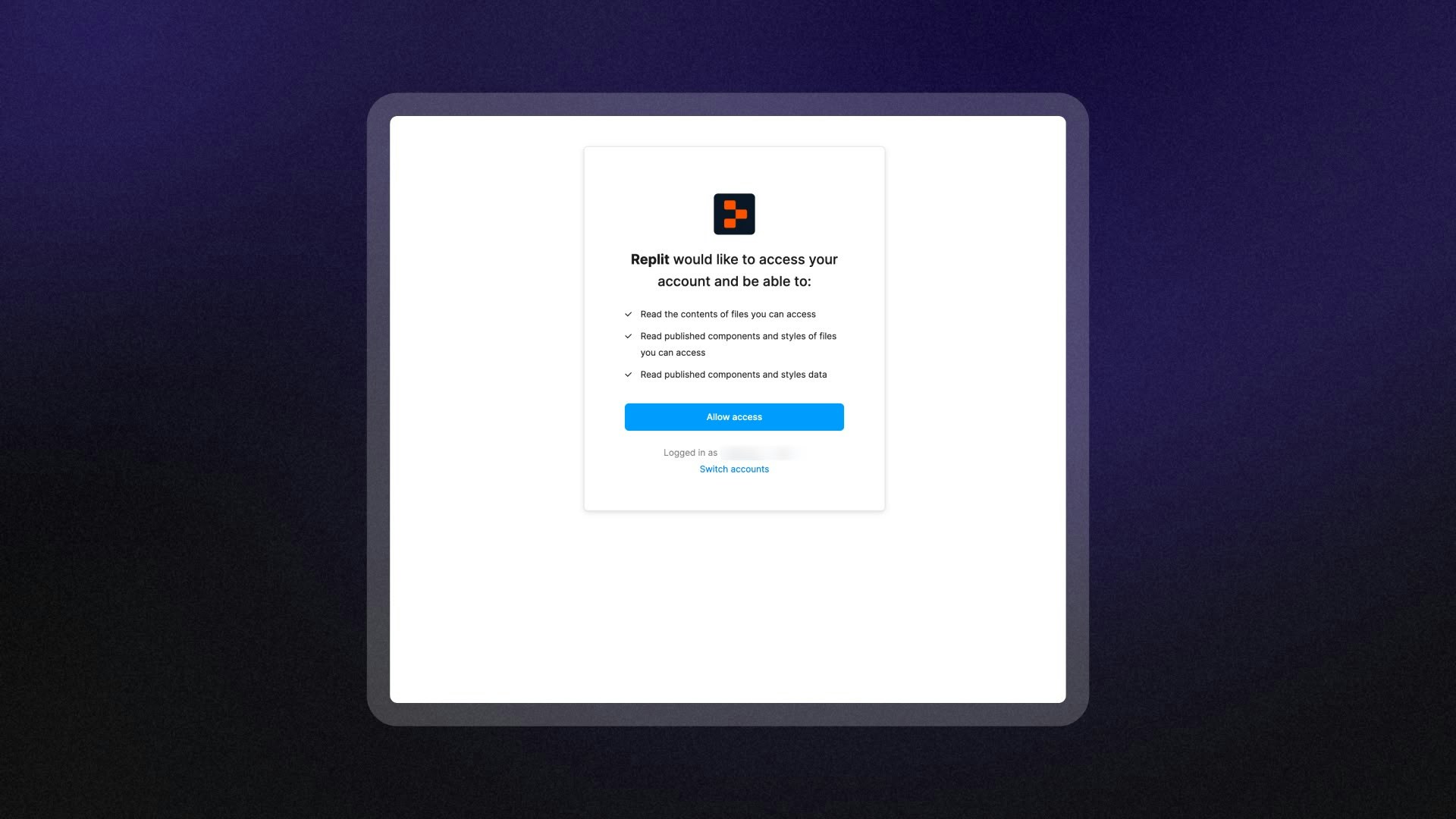 Figma authentication process in Replit