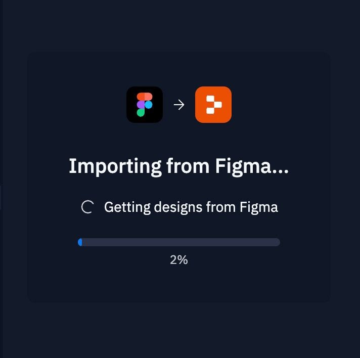 Figma import progress in Replit