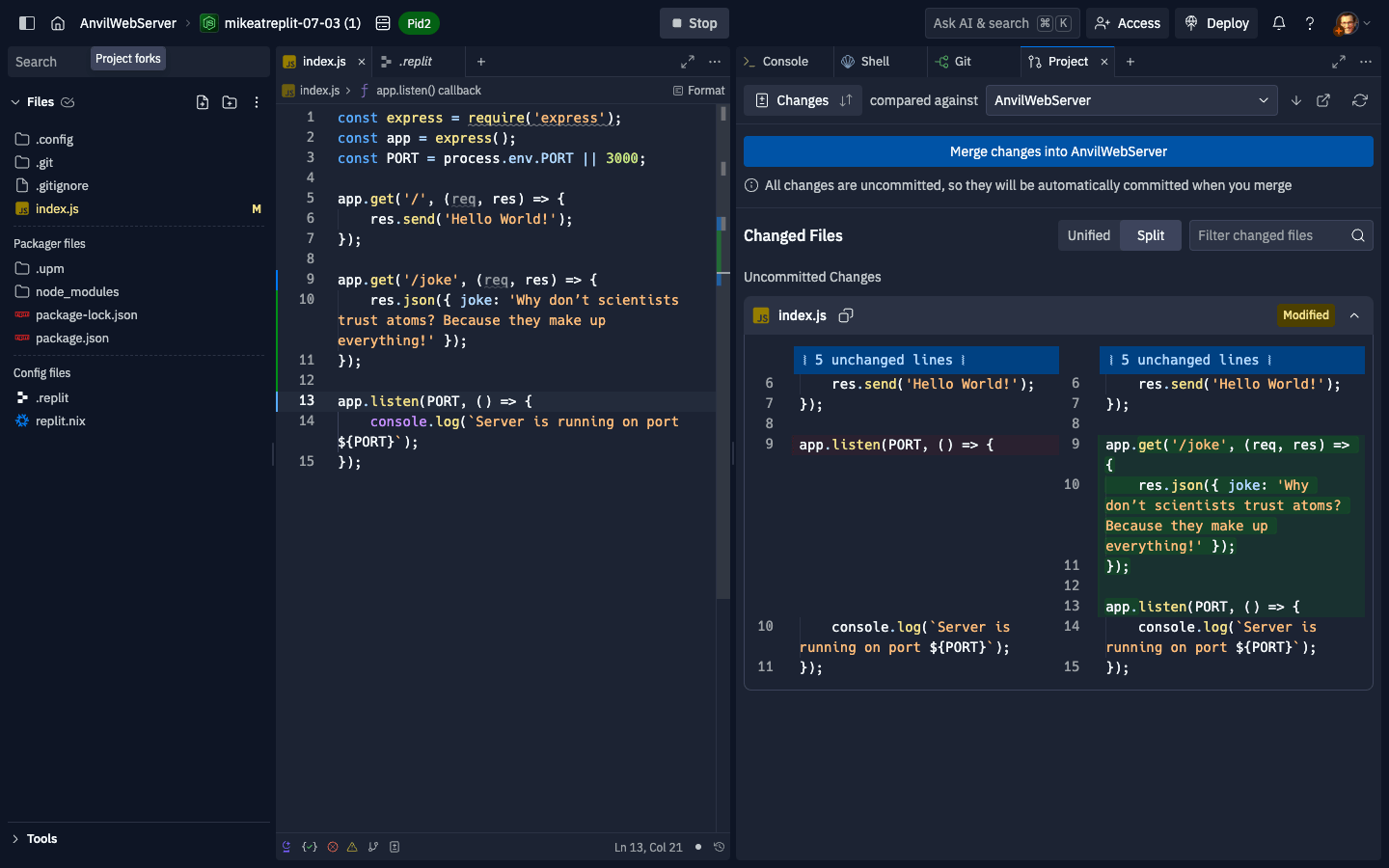Git Changes