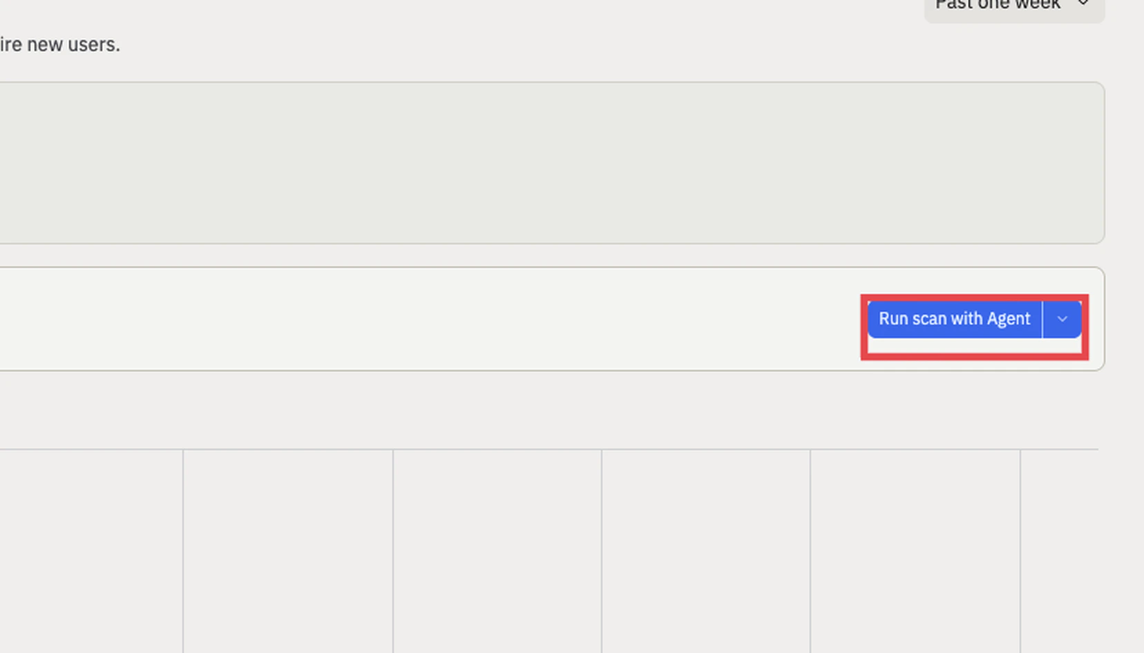A zoomed-in view of the SEO Rating card with a red rectangle highlighting the Run scan with Agent button