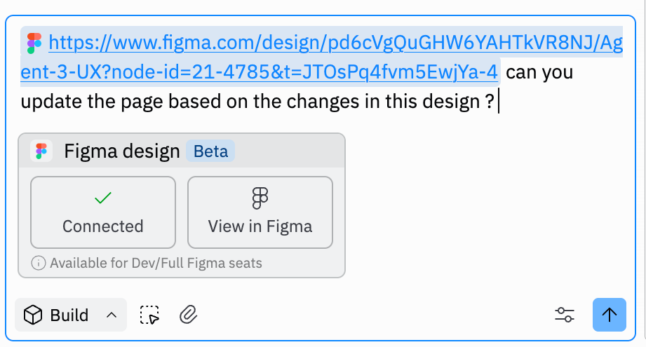 Sharing the URL with Agent in the chat box