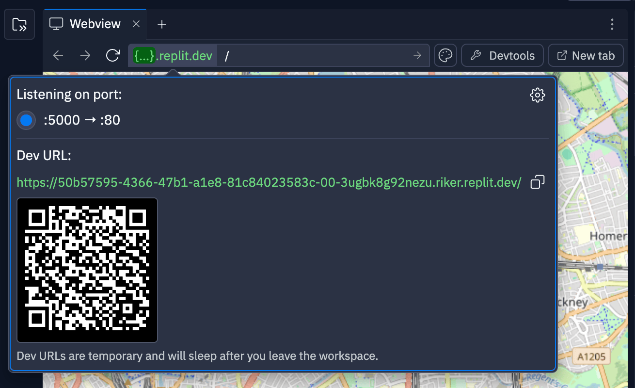 Mobile QR code