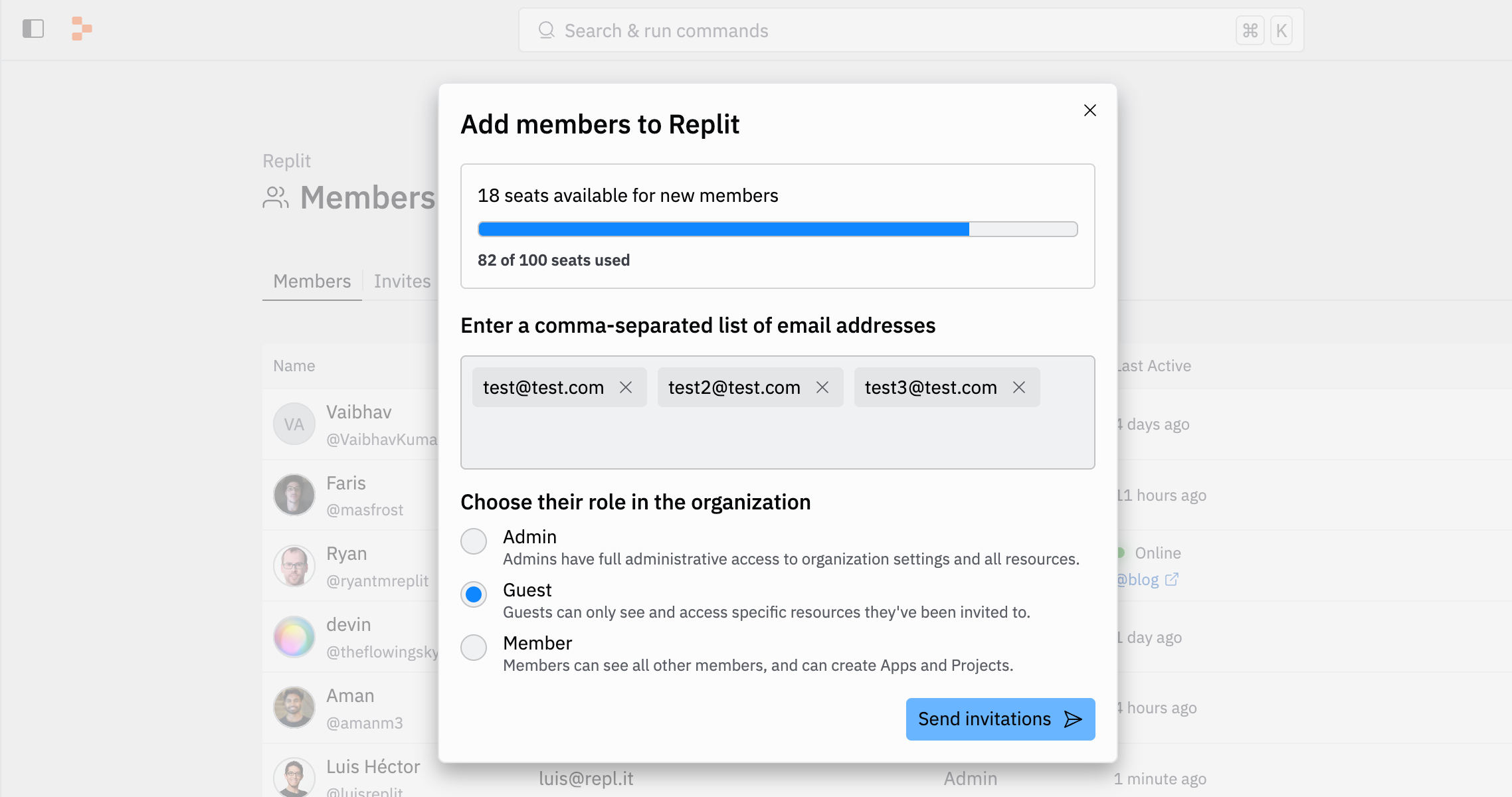 Bulk Organization invites
