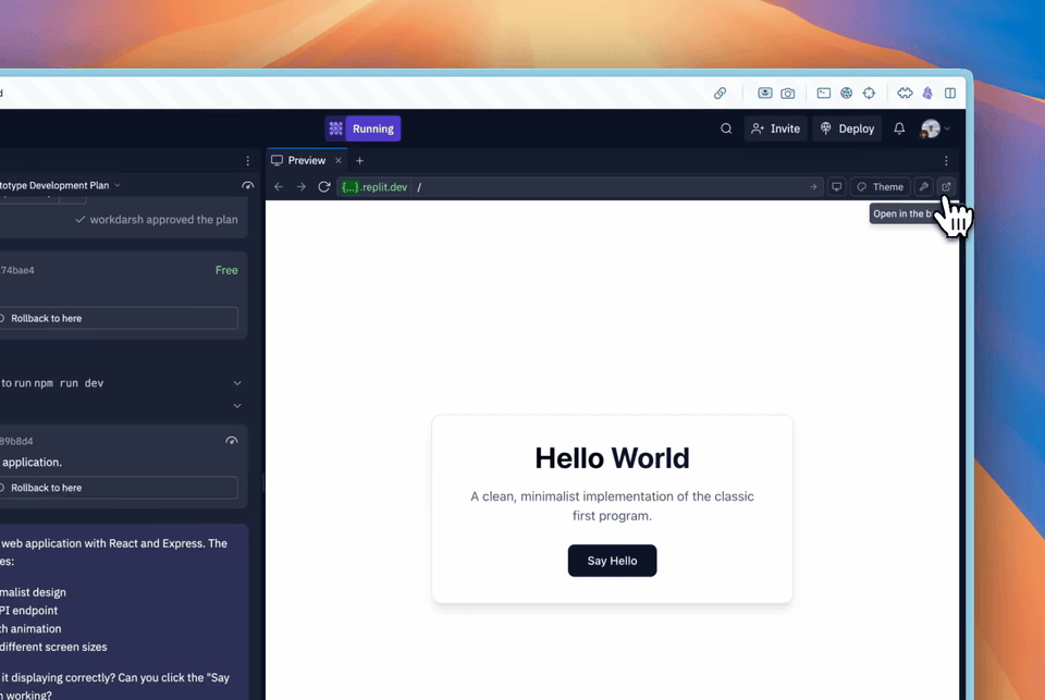 Dev preview URL education