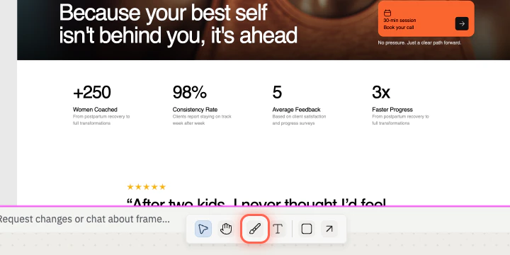 The Canvas annotation toolbar with the Draw tool highlighted