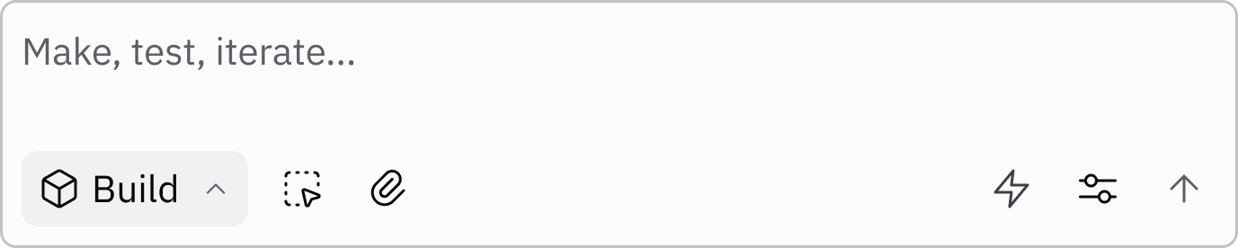 Agent input box showing the lightning bolt Fast mode icon available for selection