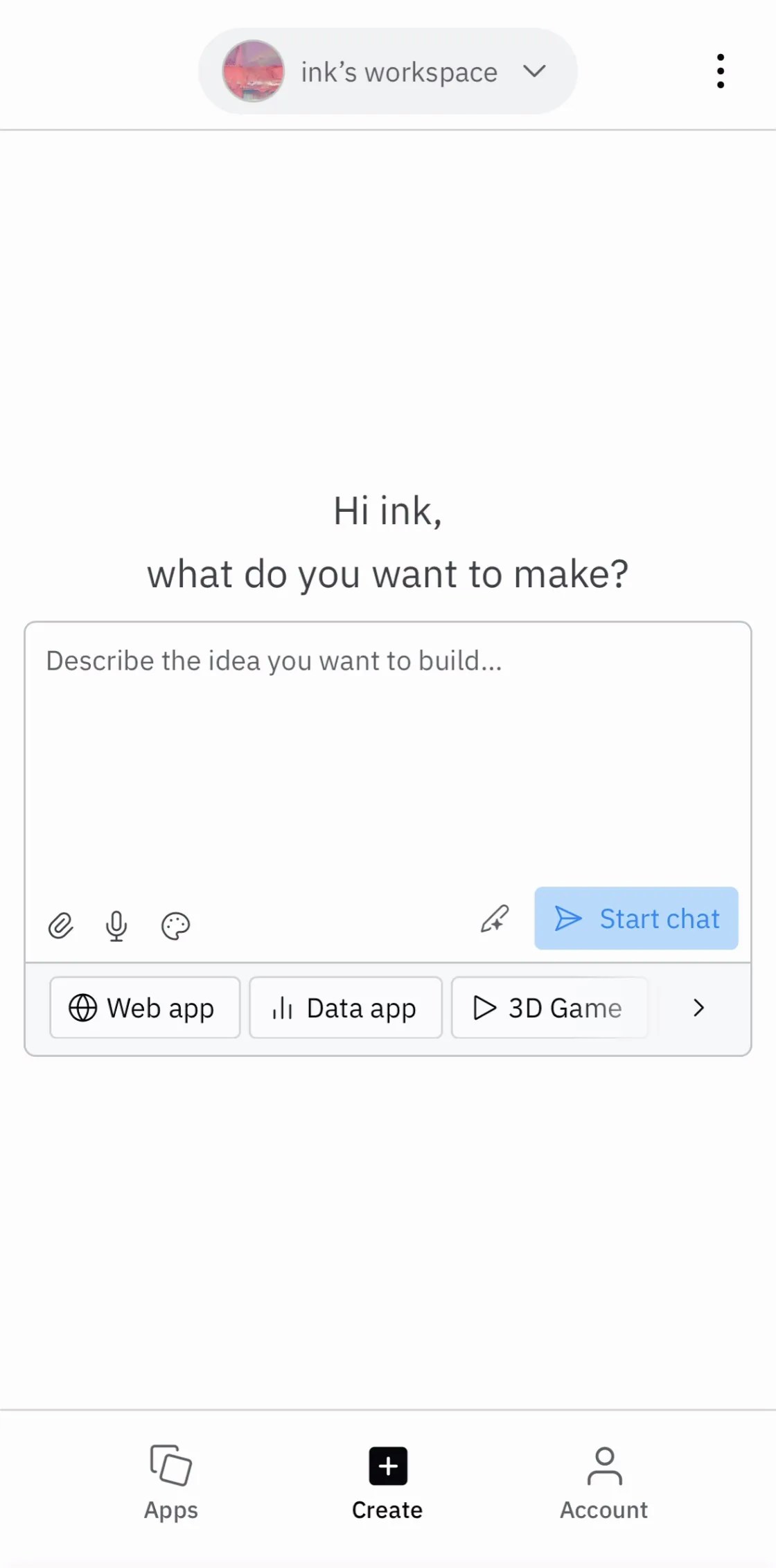 Create tab with Agent input