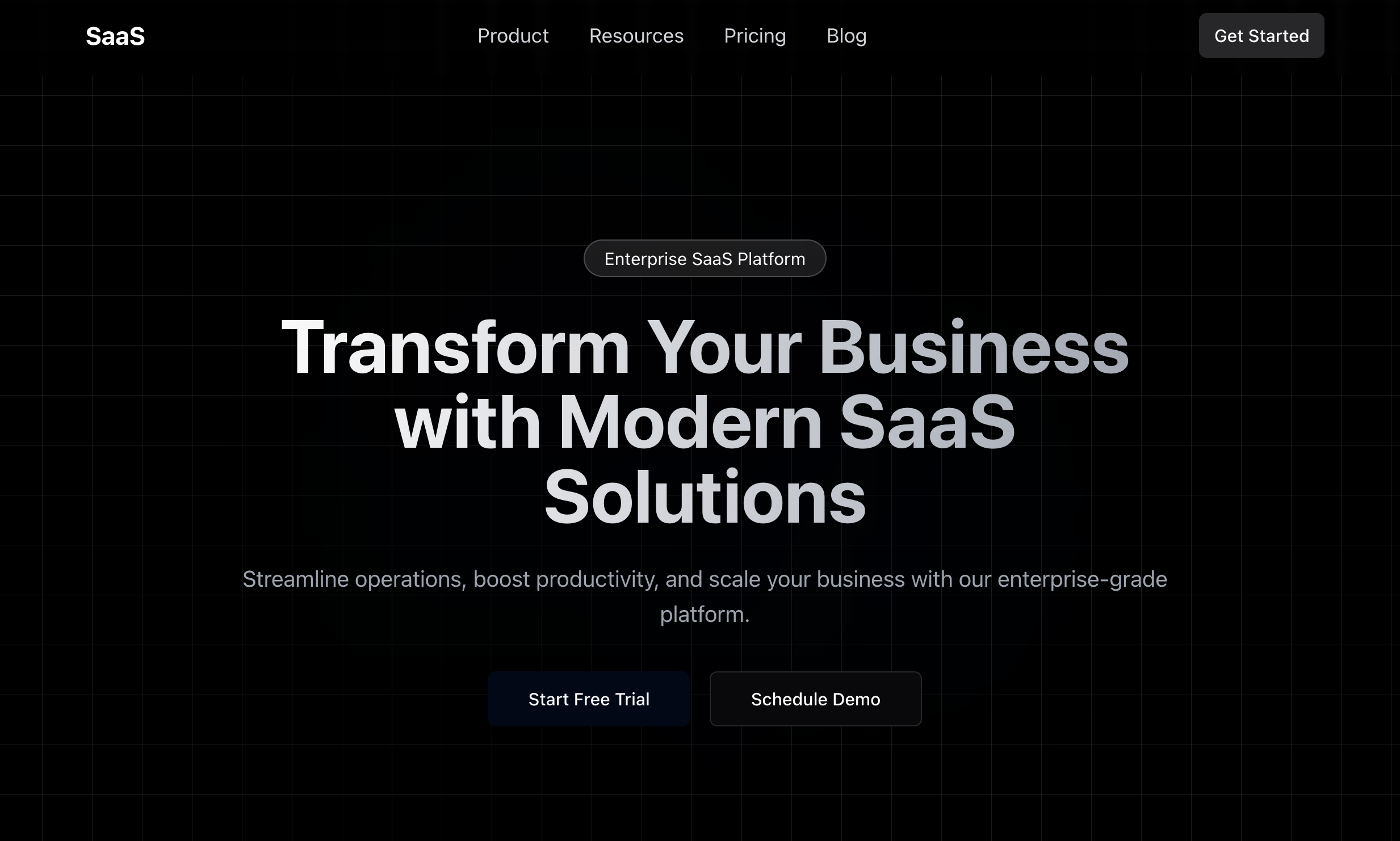 image of a SaaS business website
