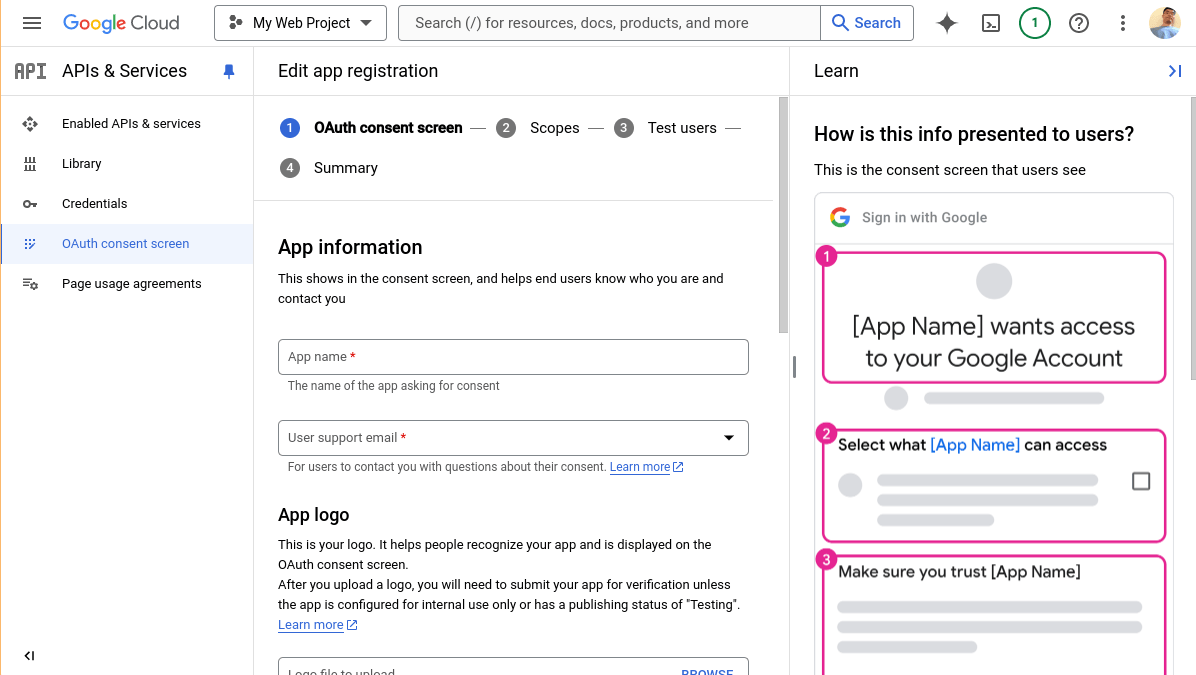 OAuth Consent Screen