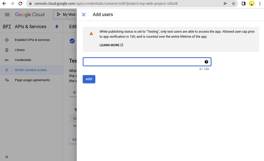 Test Users