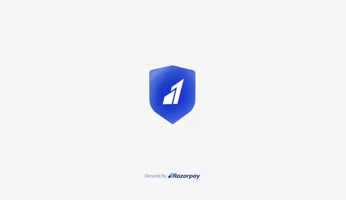 Razorpay checkout screen showing the Secured By Razorpay badge