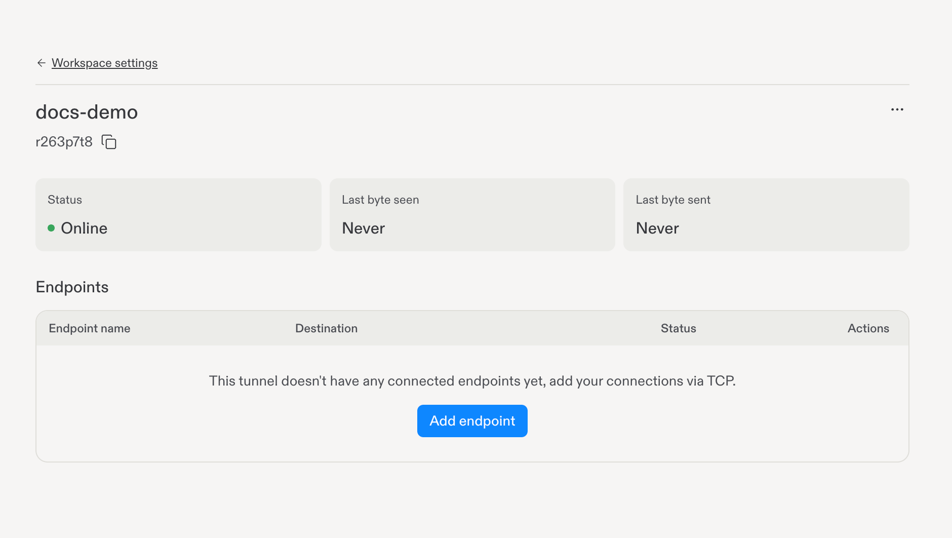 Online means the connector is connected. Never is expected before any application traffic.