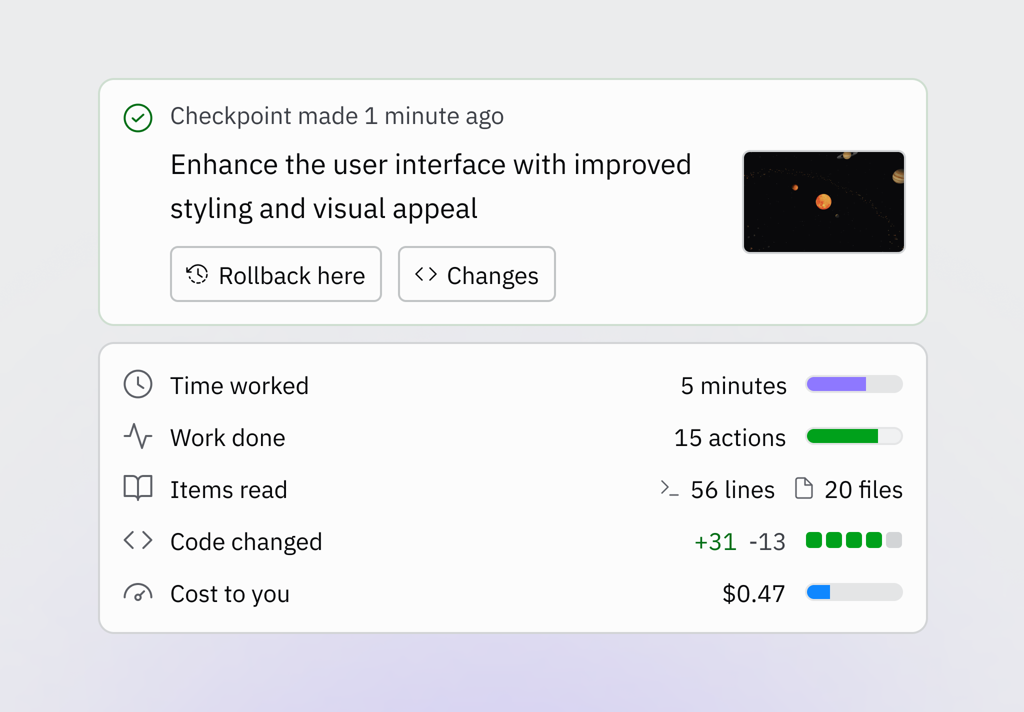 Effort-based billing interface showing dynamic pricing based on agent effort