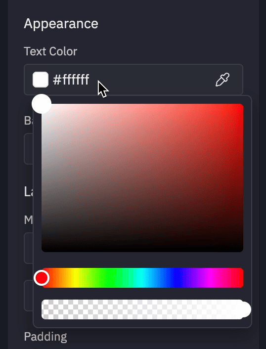 Visual editor color picker improvement