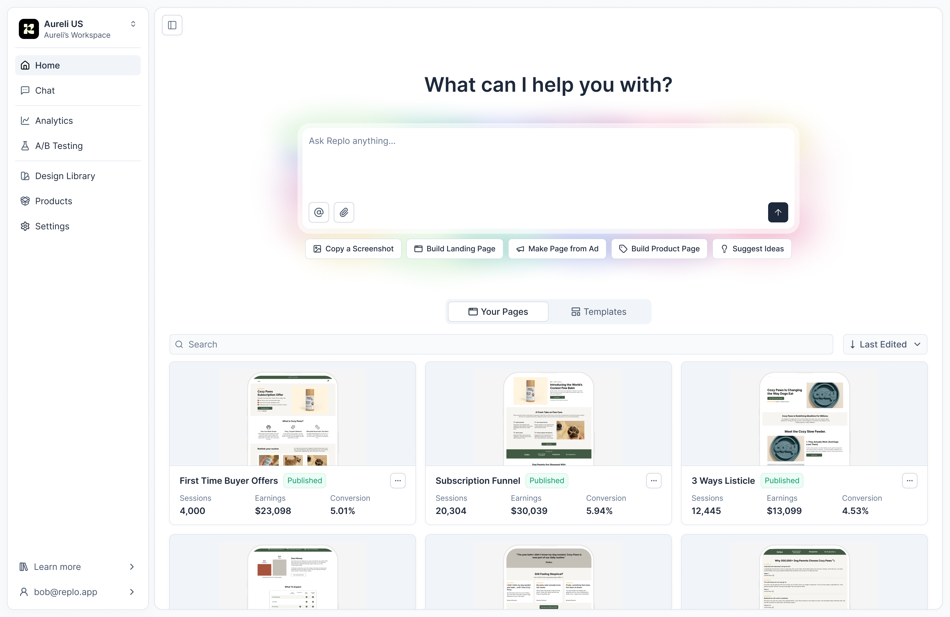 Home Page Example