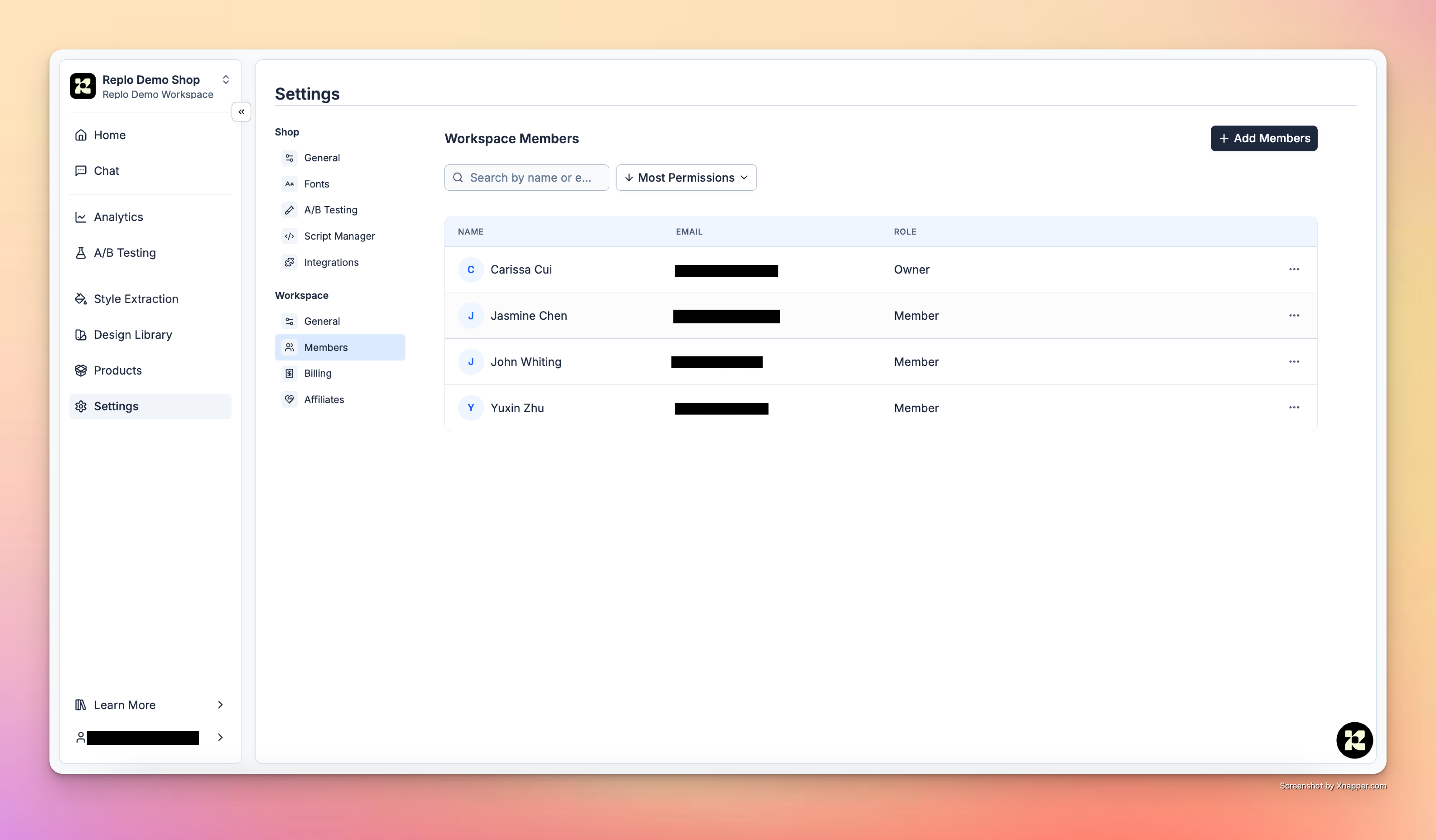 Membersettings Pn