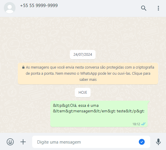 Resultado do Filtro `escape`