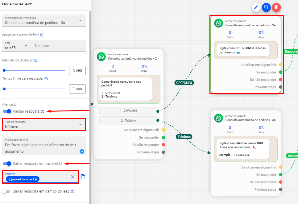 Resultado do Filtro `findOrdersByDocument`