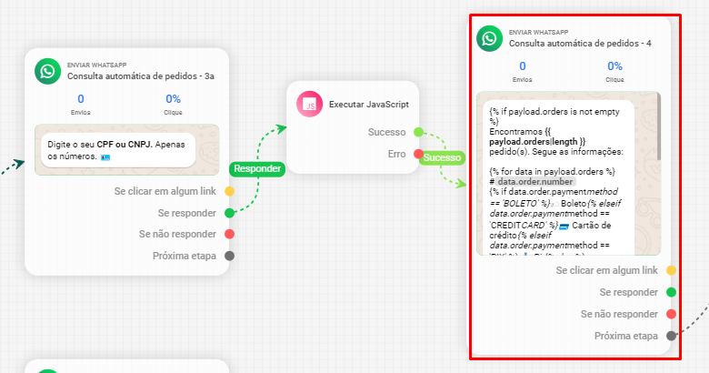 Resultado do Filtro `findOrdersByDocument`