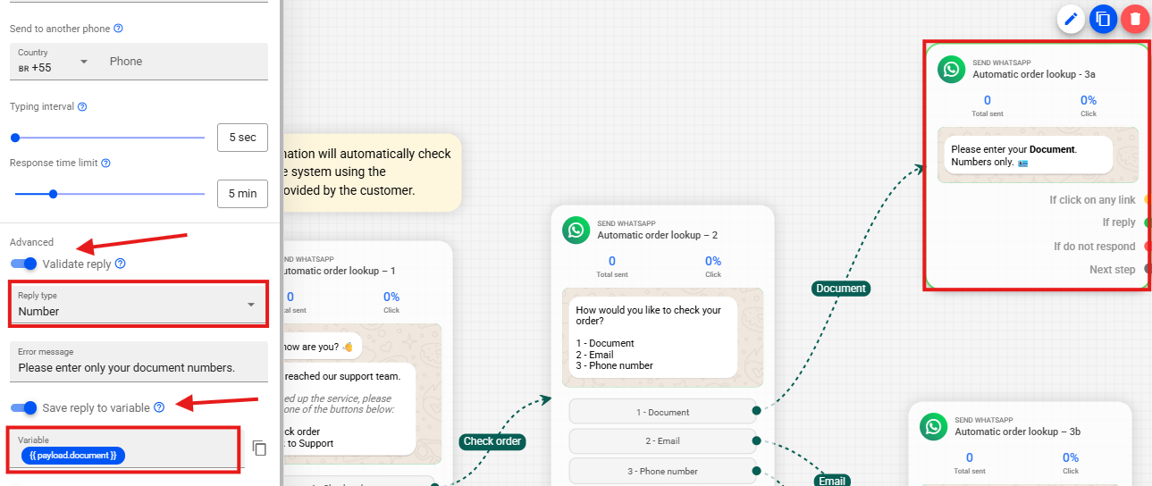 Result of the `findOrdersByDocument` Filter