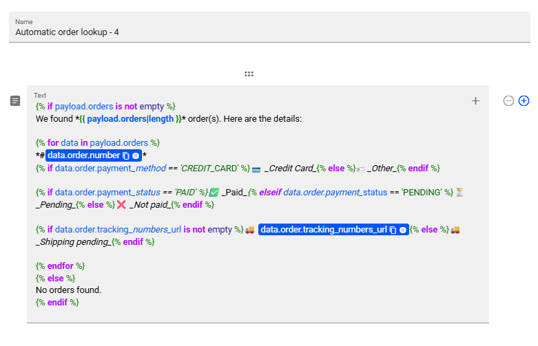Result of the `findOrdersByDocument` Filter