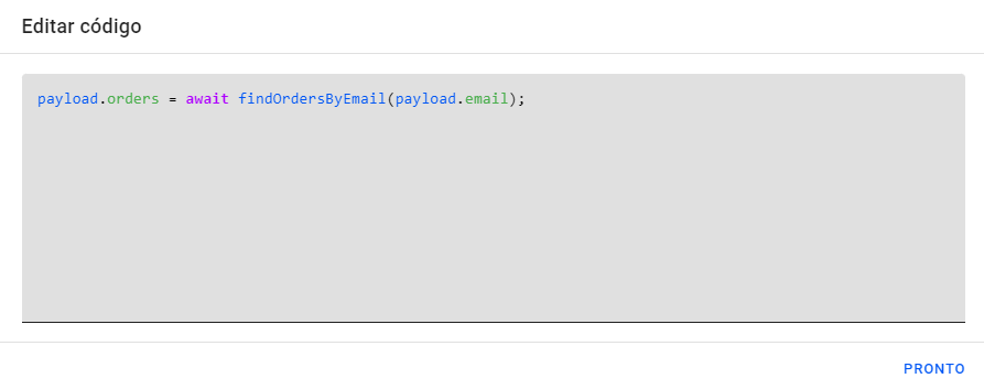Resultado do Filtro `findOrdersByEmail`