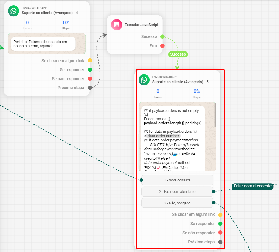 Resultado do Filtro `findOrdersByEmail`