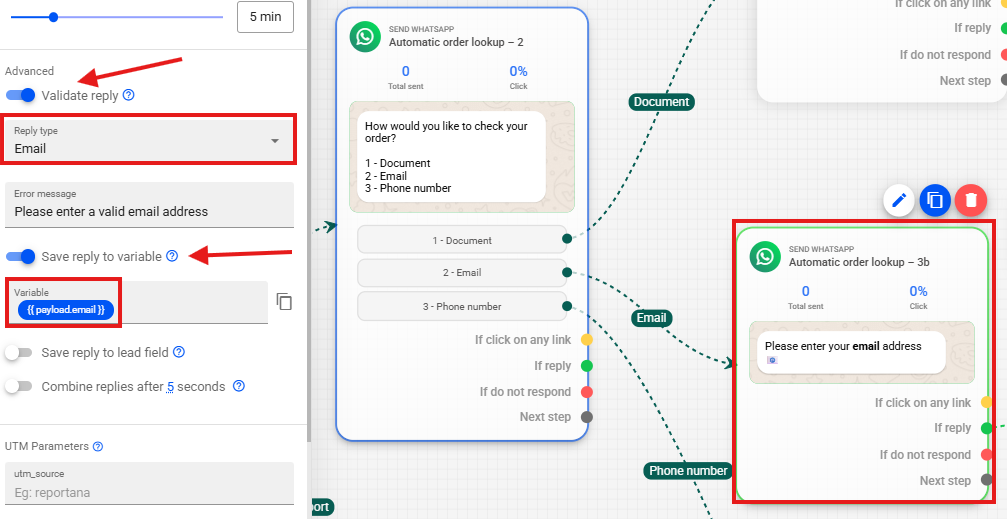 Result of the `findOrdersByEmail` Filter