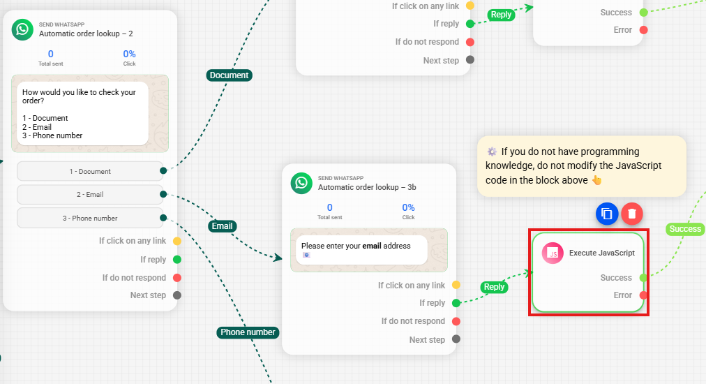 Result of the `findOrdersByEmail` Filter