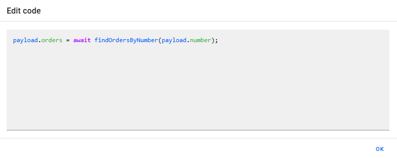 Resultado do Filtro `findOrdersByNumber`