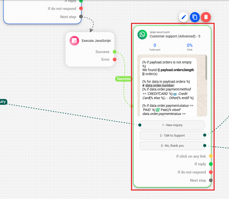 Resultado do Filtro `findOrdersByNumber`