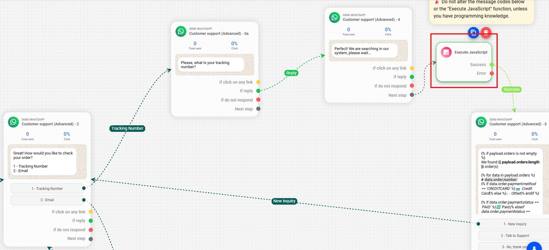 Result of the `findOrdersByTrackingNumber` Filter