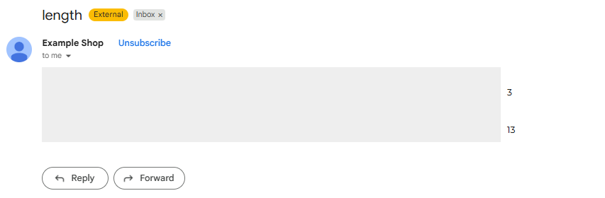 Result of `length` Filter
