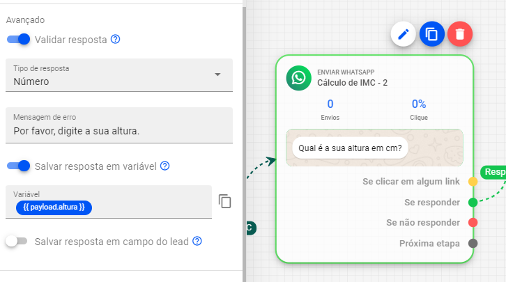 Capturando com interações