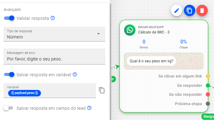 Capturando com interações