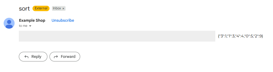 Result of `sort` Filter