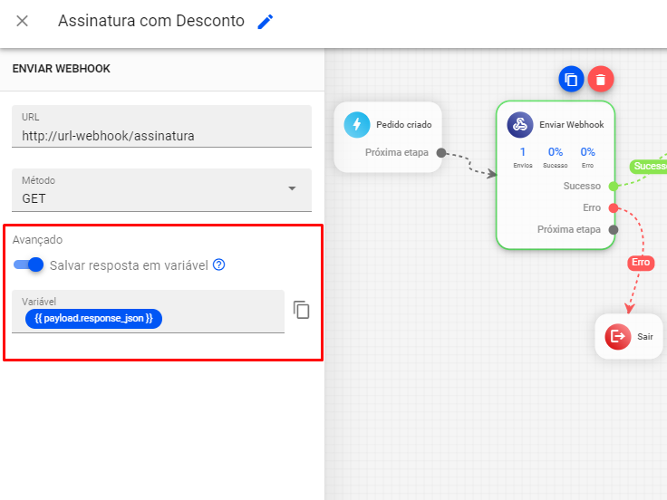 EExemplo Enviar Webhook: imagem 2