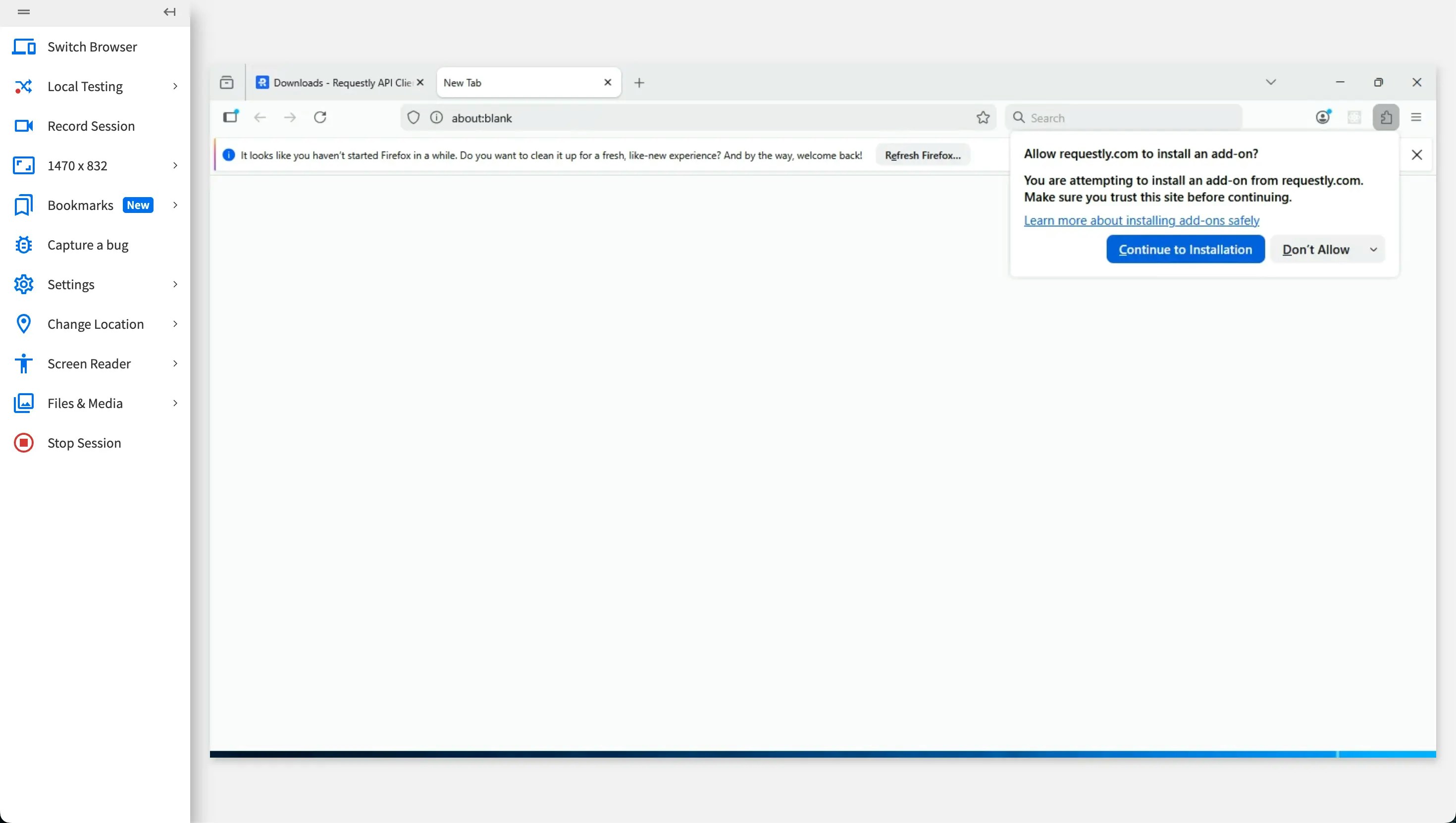 Download Requestly Firefox Extension