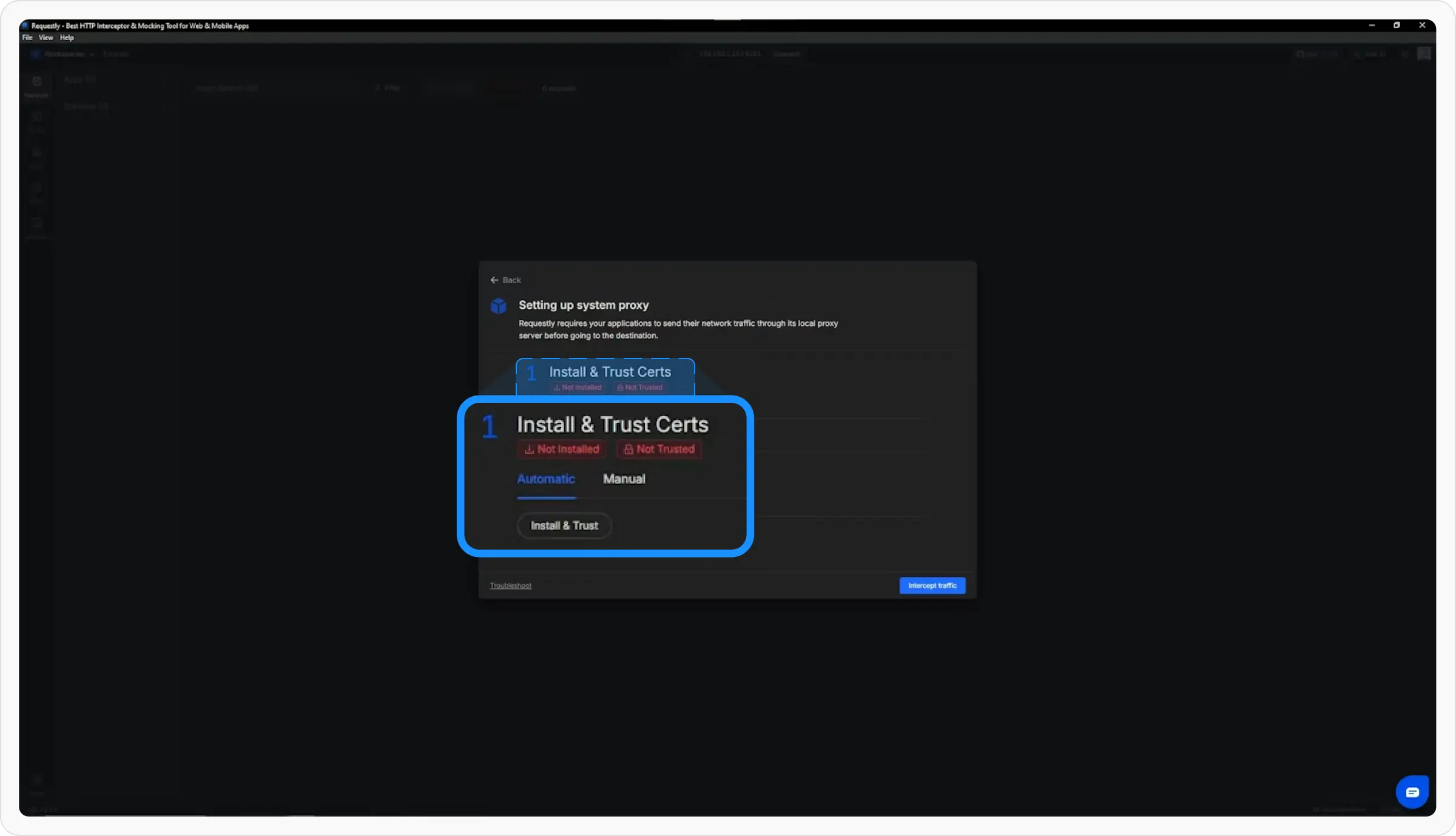 Install and Trust Certificate
