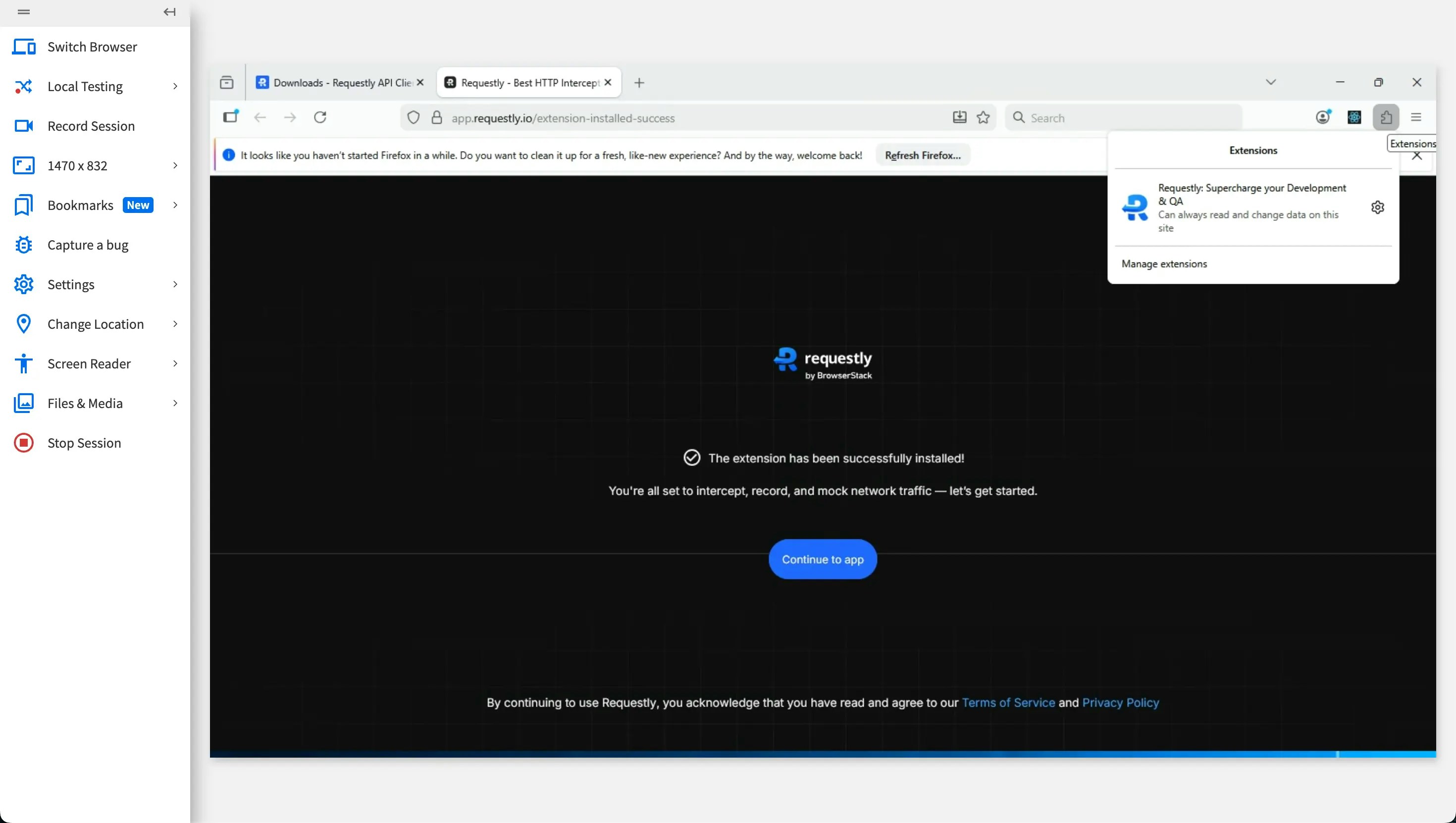 Requestly Extension Ready