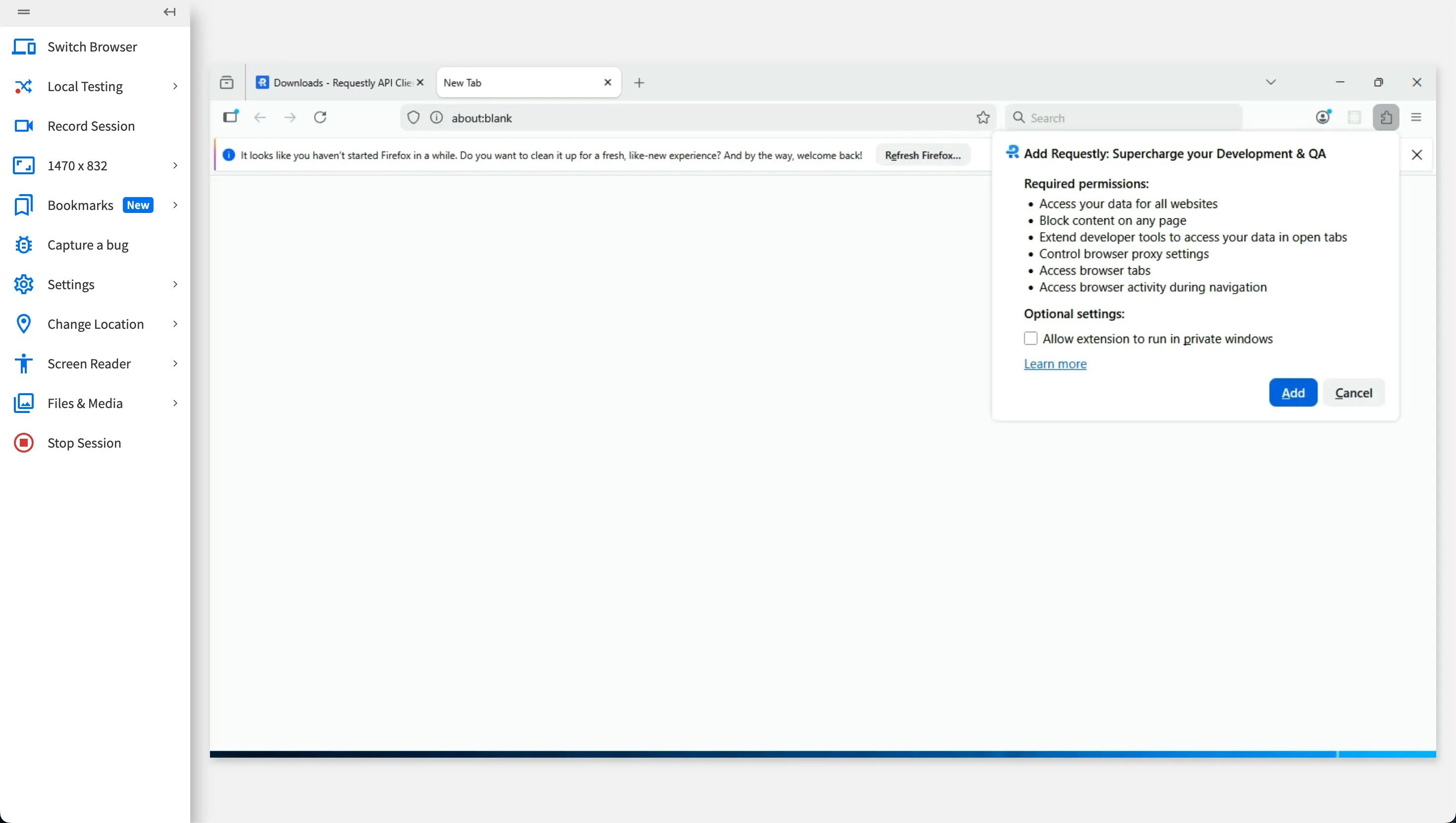 Approve Requestly Installation