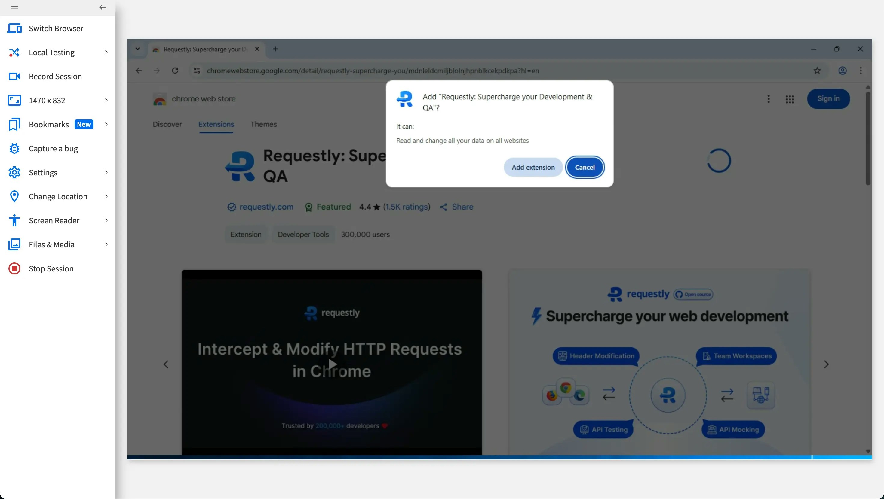 Install Requestly Extension