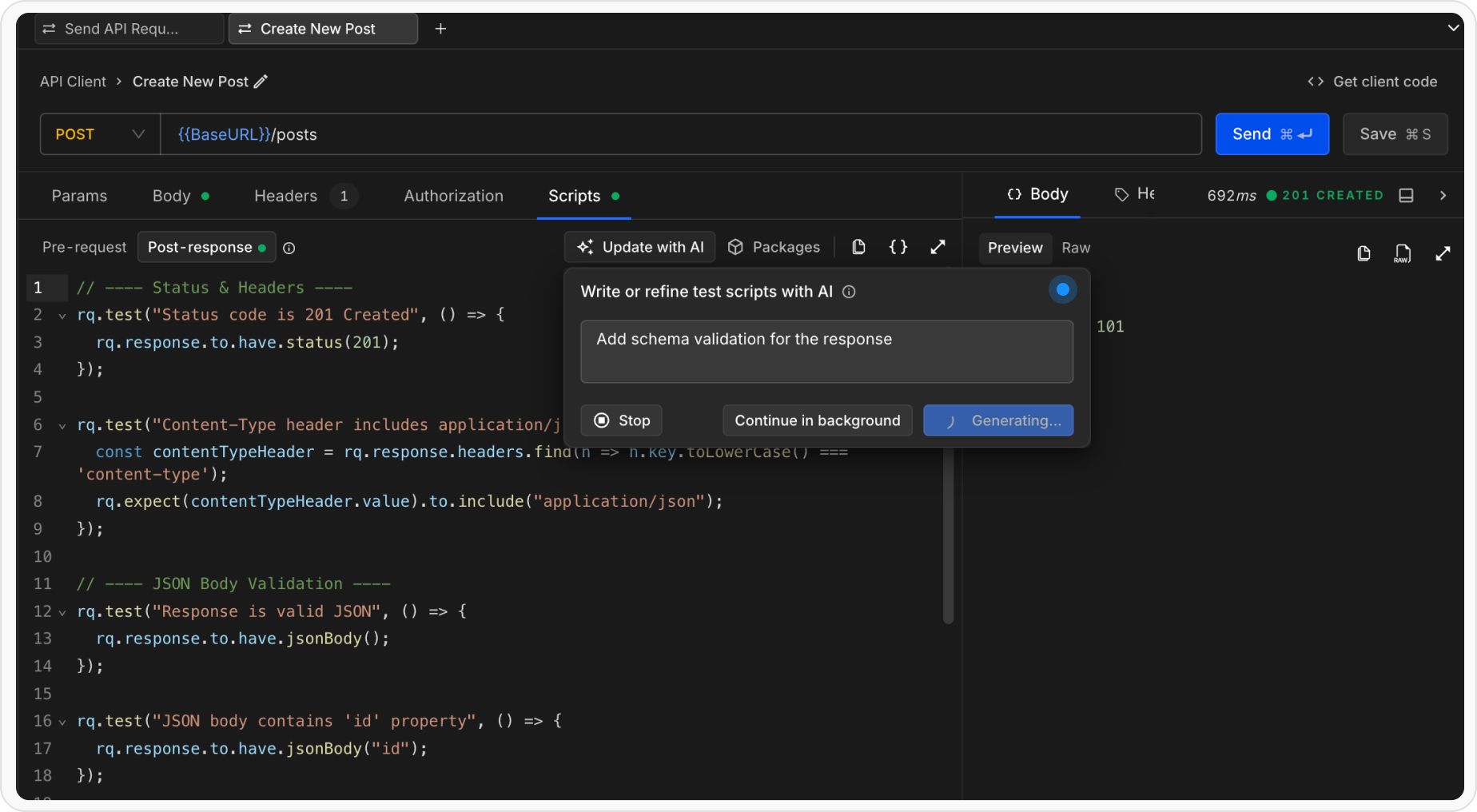 Generate API Test Cases using the Test Authoring Agent - Requestly