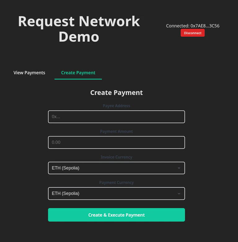 Create payment form