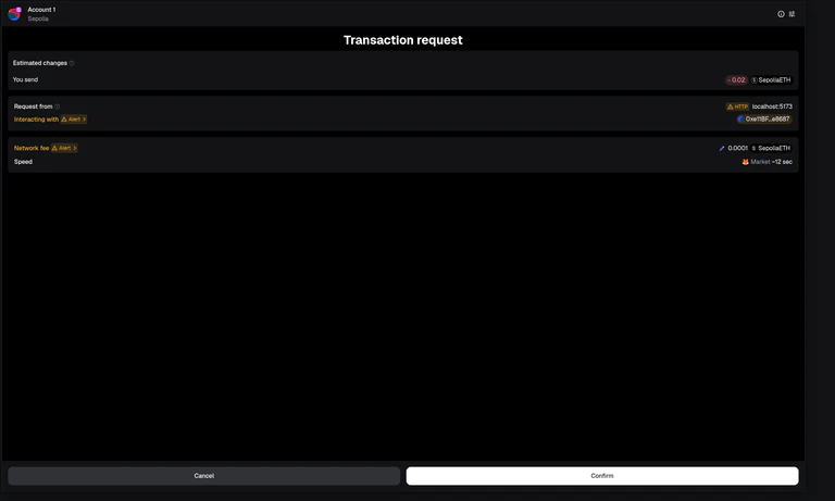 Sign transaction 1