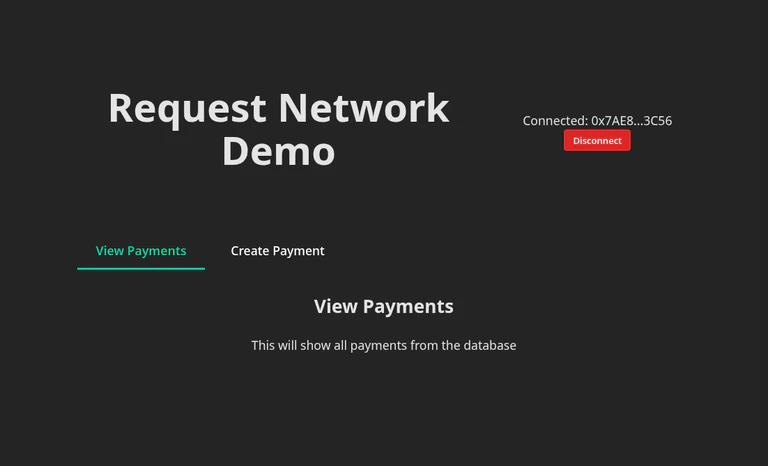 Wallet disconnected