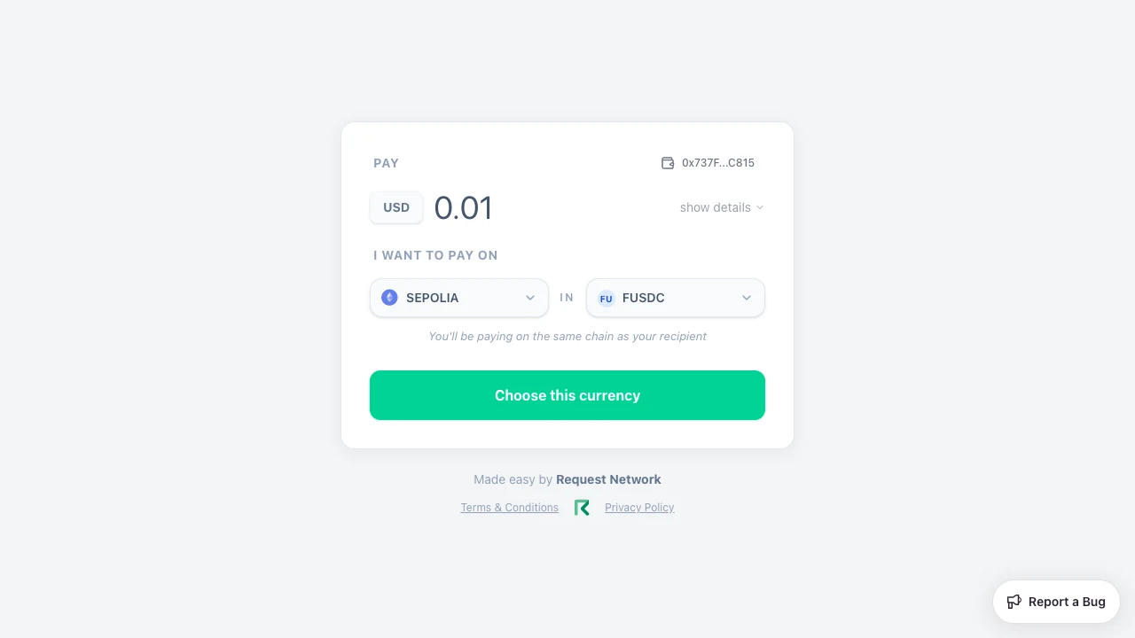 Secure Payment options view