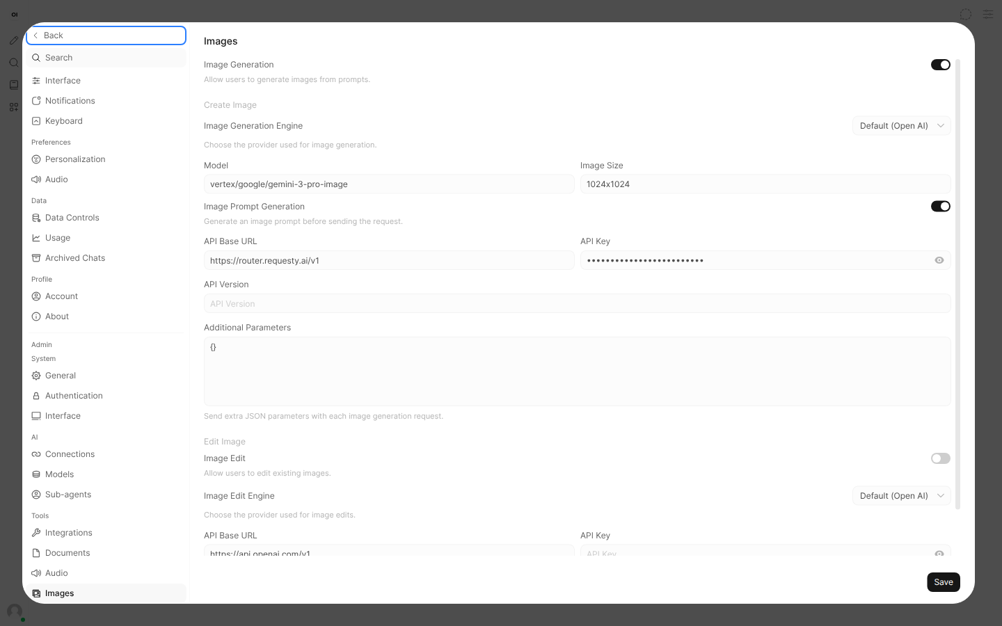 Image Generation Configuration