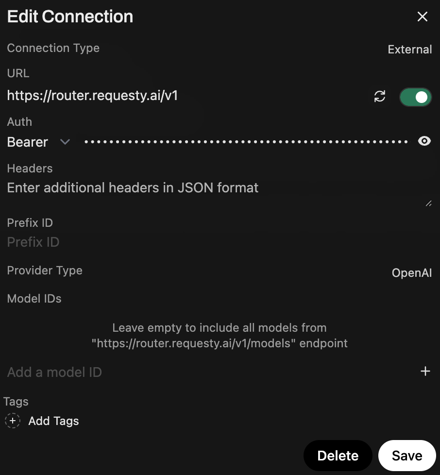 OpenWebUI Connection Setup